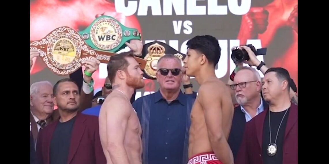 ‘Canelo’ Álvarez y Jaime Munguía se someten a la báscula previo a su pelea