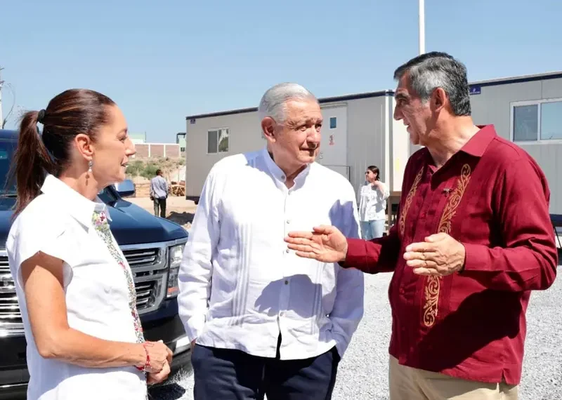 En Coahuila, Claudia Sheinbaum visitó nuevo hospital junto a López Obrador