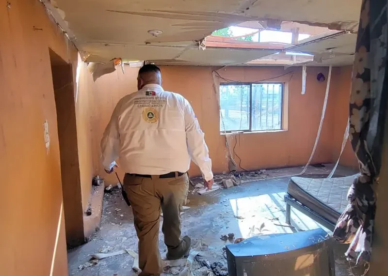 Reportan daños en viviendas de Chihuahua por ráfagas de viento y lluvia