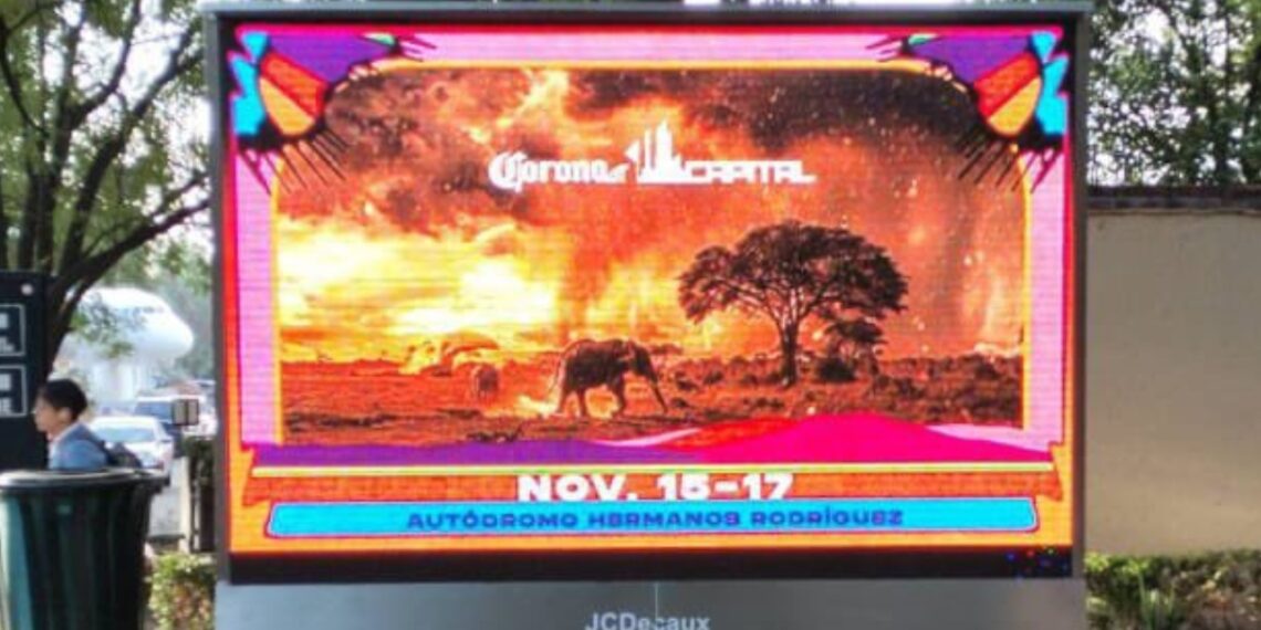 Aparecen en CDMX imágenes enigmáticas del Corona Capital