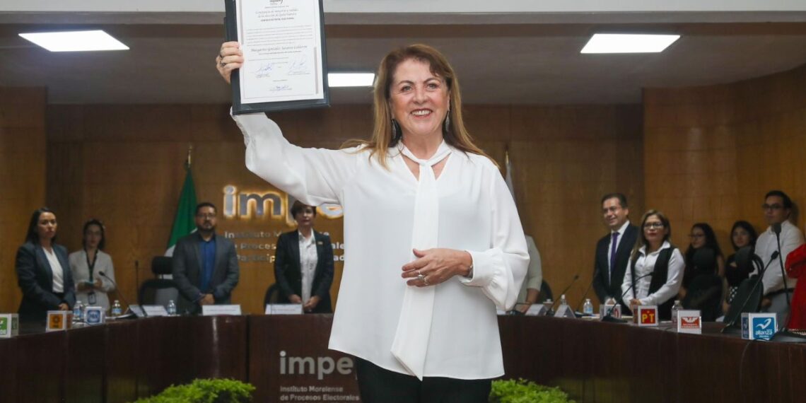 Dan constancia a Margarita González como gobernadora electa de Morelos
