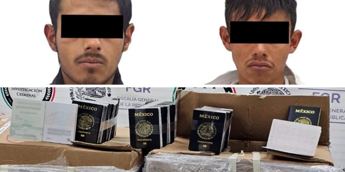 Detienen en Tlaxcala a dos hombres por robo de pasaportes de la SRE FGR