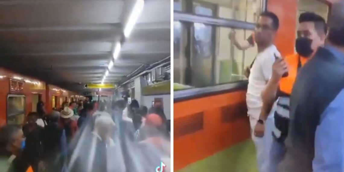 Desalojan tren en estación Hidalgo del Metro por fallas