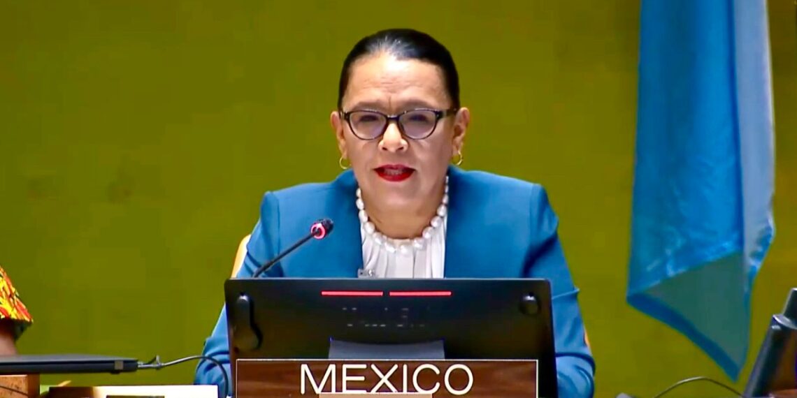 En la ONU, Rosa Icela Rodríguez llama a atender el tráfico ilegal de armas de fuego