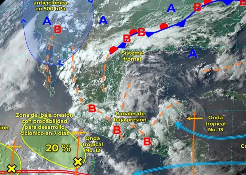 Se esperan lluvias, rayos, granizo y hasta torbellinos