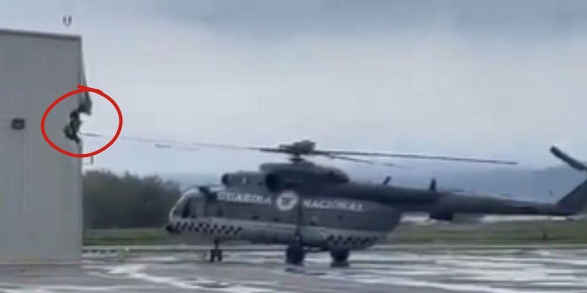 Helicóptero de la GN daña hangar central del Aeropuerto de San Luis Potosí