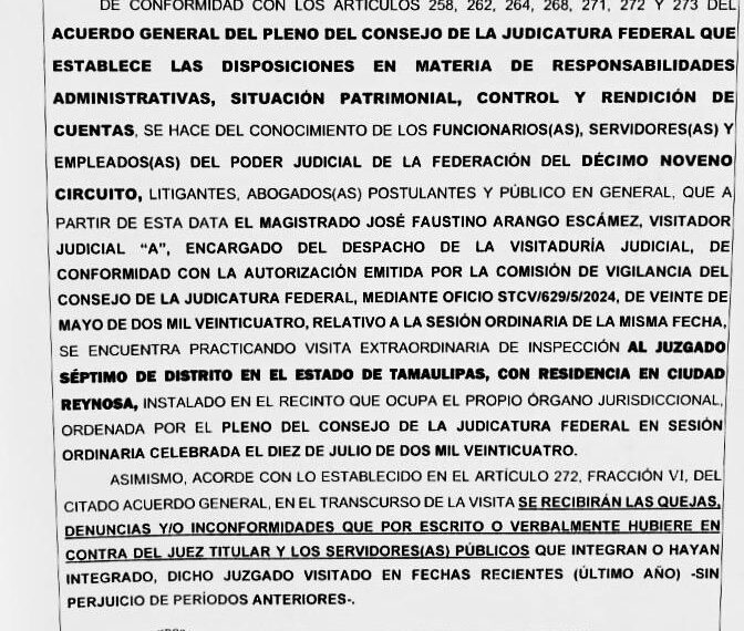 Suspenden a juez que amparó a Cabeza de Vaca