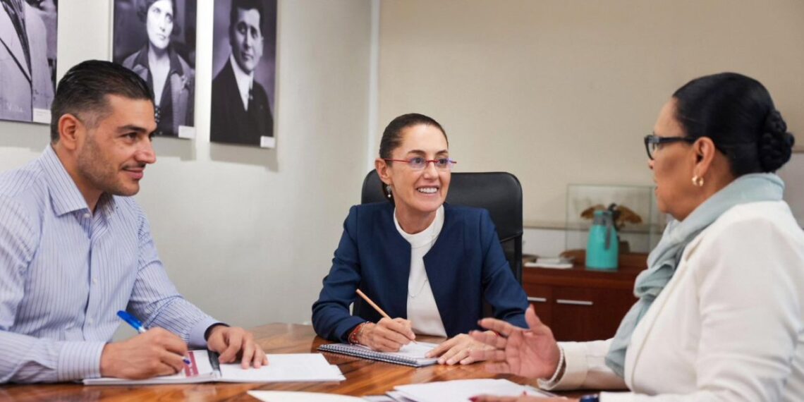 Sheinbaum sostiene reunión con Rosa Icela Rodríguez y García Harfuch