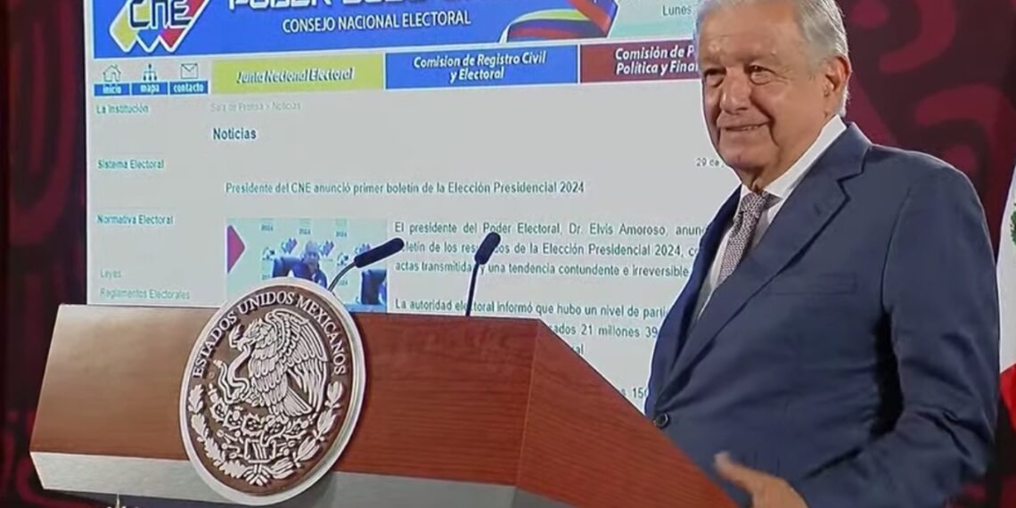 “Vamos a esperar a que terminen de contar los votos”, dice AMLO sobre elección en Venezuela