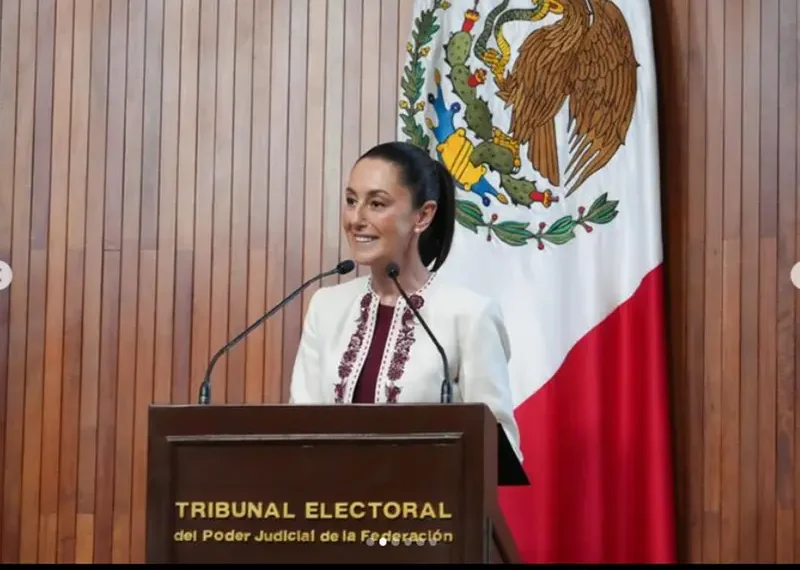 Felicita Conago a Sheinbaum tras recibir constancia de presidenta electa