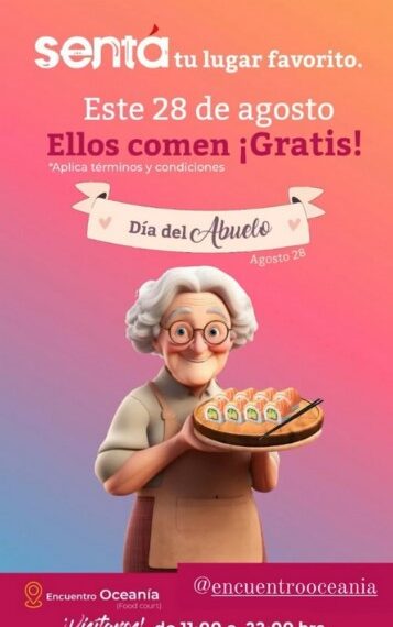 Celebra el Día del Abuelo con comida gratis y baile en Manacar y Encuentro Oceanía