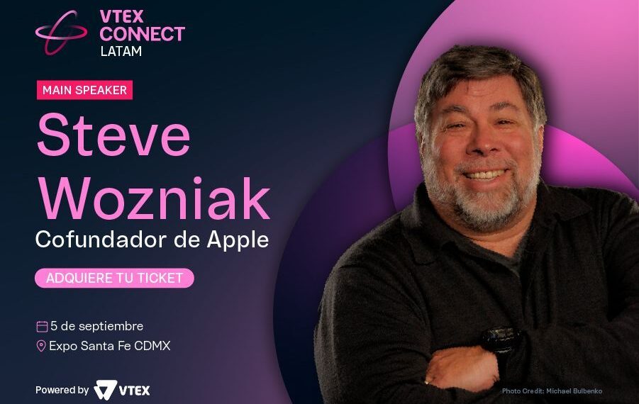 Steve Wozniak estará presente en VTEX CONNECT LATAM