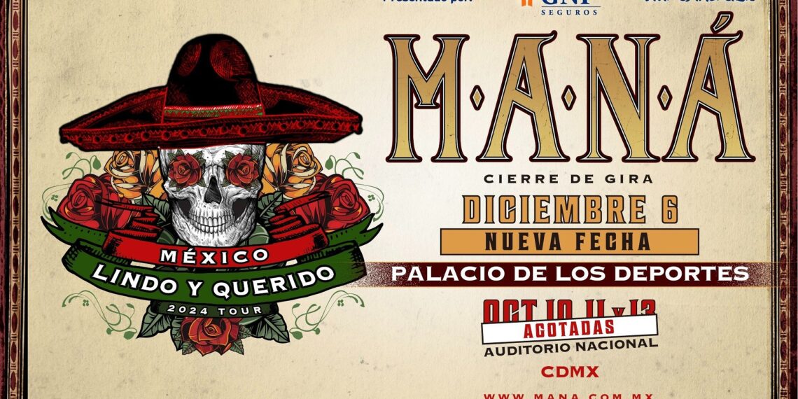 Maná anuncia tres fechas más de su México Lindo y Querido Tour en México