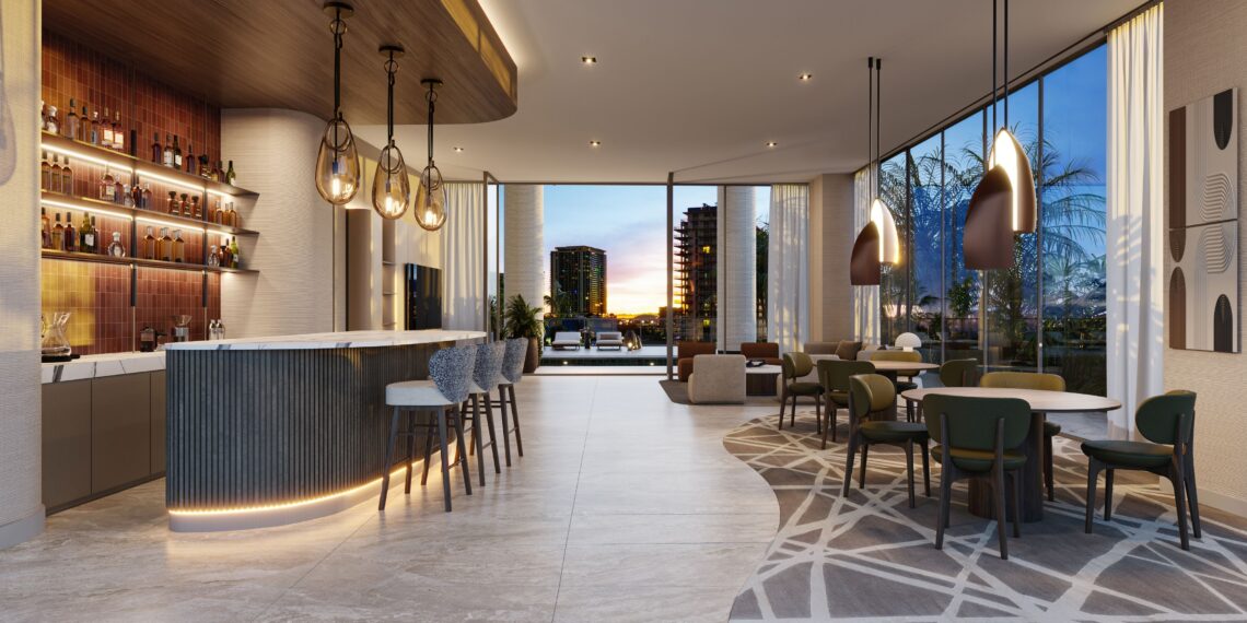 La aclamada diseñadora Adriana Hoyos elabora los interiores de Edge House Miami, una torre icónica diseñada por el premiado arquitecto Kobi Karp