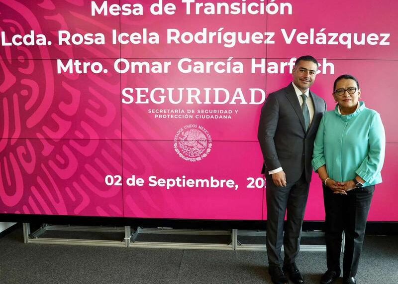 Rosa Icela Rodríguez y Omar García Harfuch se reúnen para revisar transición de la SSPC