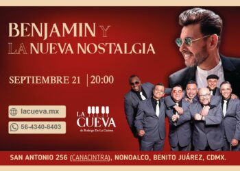 BENJAMÍN Y LA NUEVA NOSTALGIA llegan este fin de semana a la cueva de Rodrigo DE LA CADENA