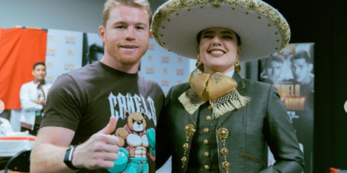 Camila Fernández habla sobre su error al cantar el Himno Nacional Mexicano; Canelo Álvarez la defiende
