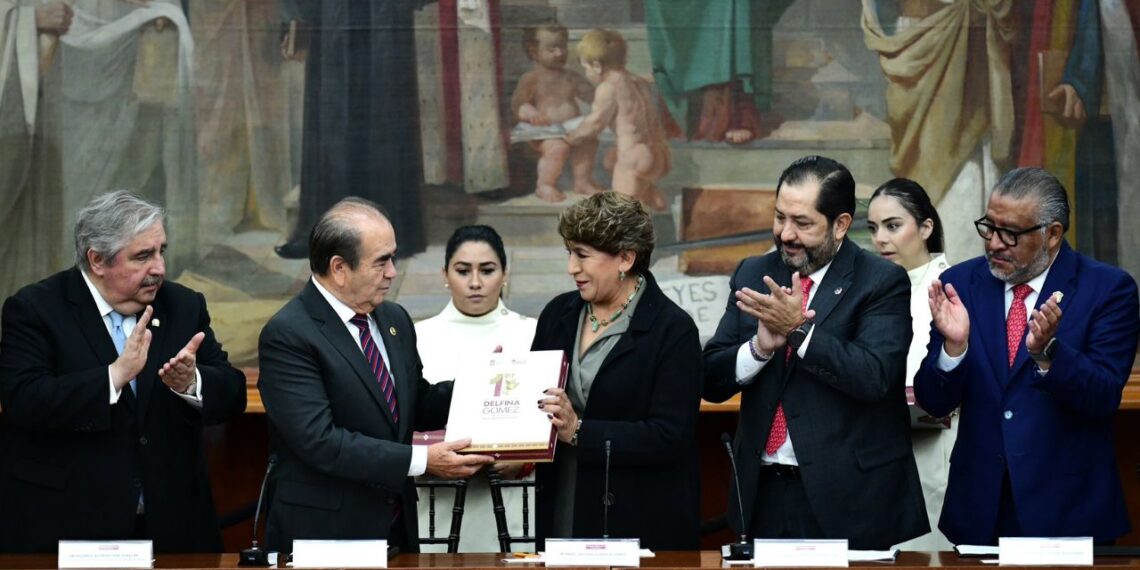 “No toleraré corrupción”, asegura Delfina Gómez en primer informe de gobierno