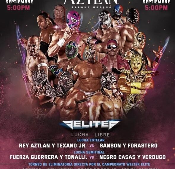 Aztlán Parque Urbano y Lucha Libre Elite con un lleno total para la Gran Pelea de Gladiadores