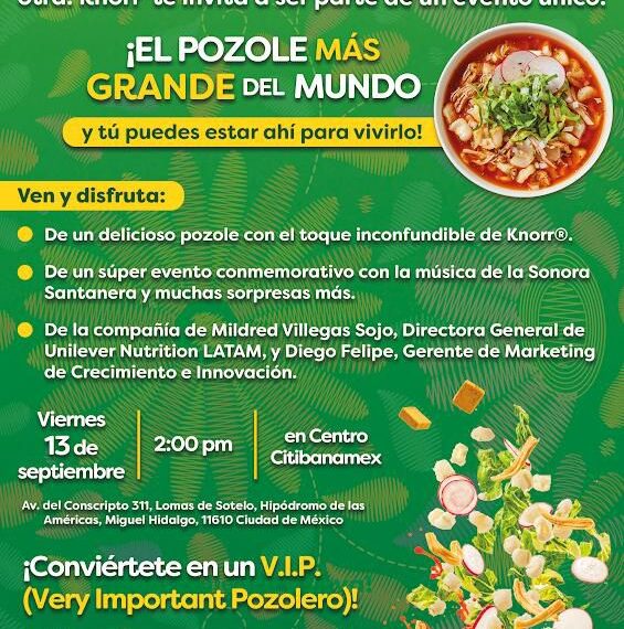 ¡Knorr se lanza a preparar el pozole más grande del mundo!