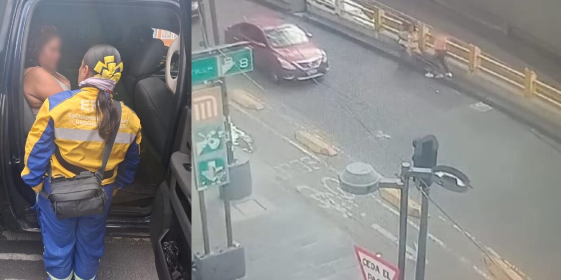 Elementos de la SSC impiden que mujer se lanzara de puente en Eje Central