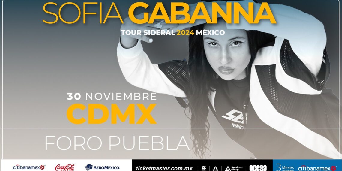 Sofía Gabanna la romperá en el Foro Puebla con su flow sideral