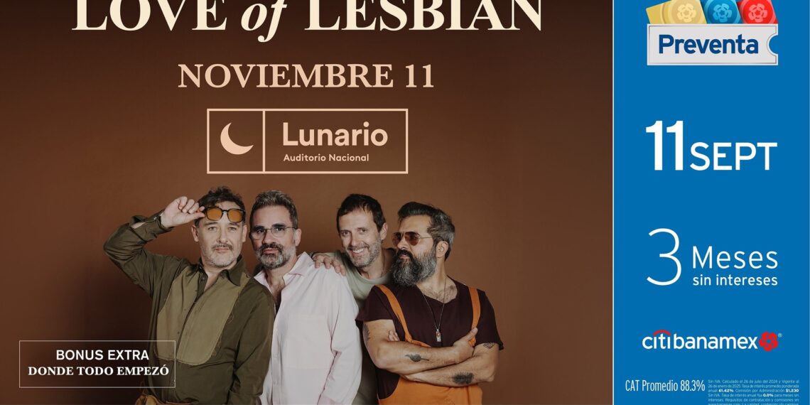 Love Of Lesbian se presentará en el Lunario del Auditorio Nacional