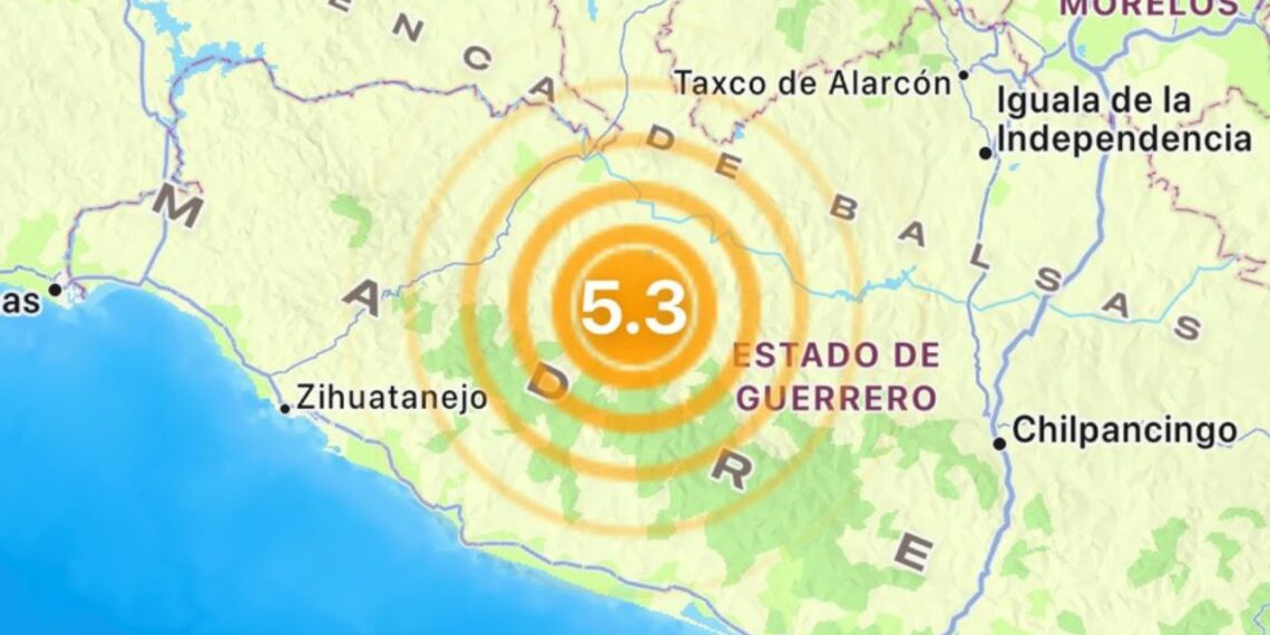 Sismo de M5.2 sacude Ciudad Altamirano, en Guerrero