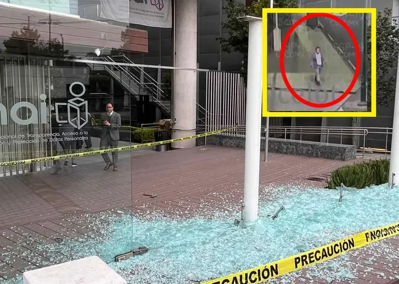 INAI condena ataque a sus instalaciones en CDMX; un sujeto destrozó vidrios