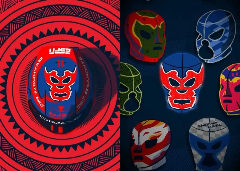 ‘Checo’ honra a la lucha libre con casco para el GP de México