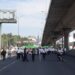 Marcha de transportistas y comerciantes en Naucalpan causa caos en Periférico Norte