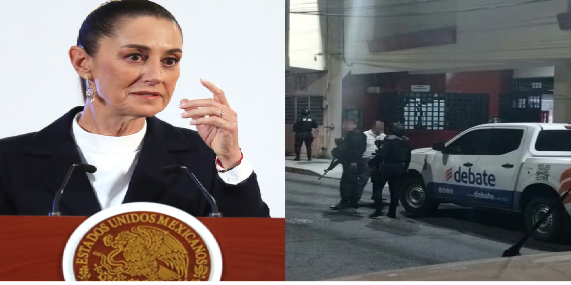Atacan el periódico El Debate en Culiacán; Sheinbaum lo condena