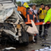 Aparatoso choque en autopista México-Puebla; tres personas se reportan graves