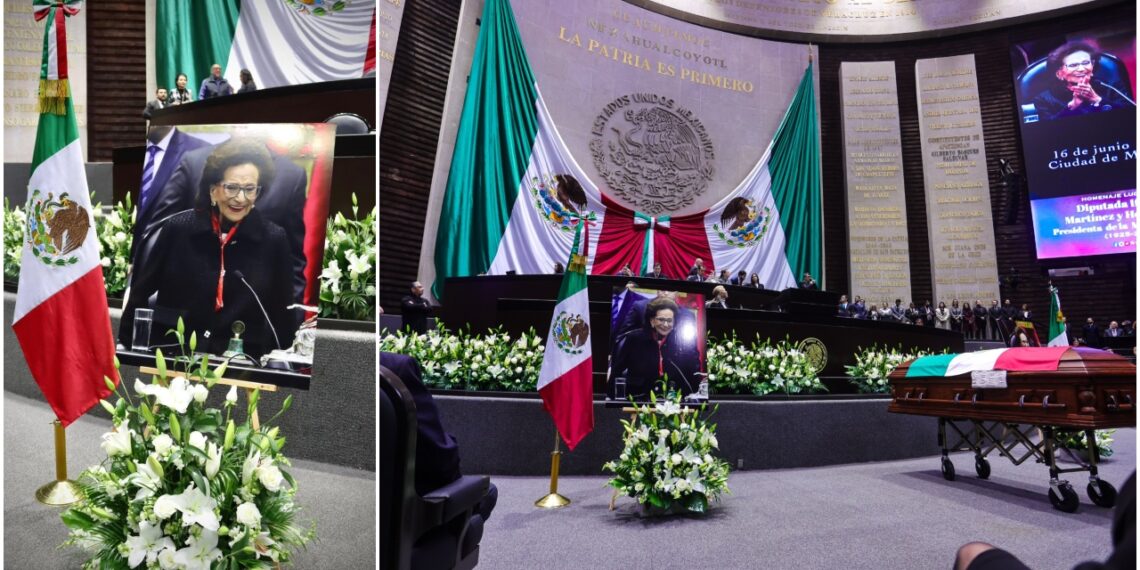 Realizan homenaje de cuerpo presente a Ifigenia Martínez en San Lázaro