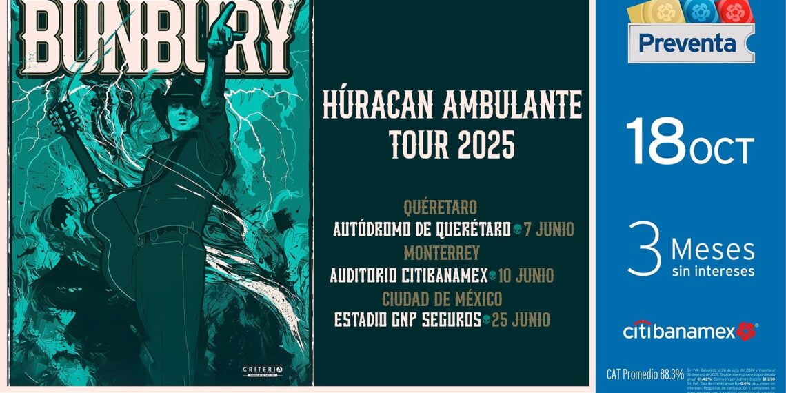 Enrique Bunbury traerá su nueva gira a México