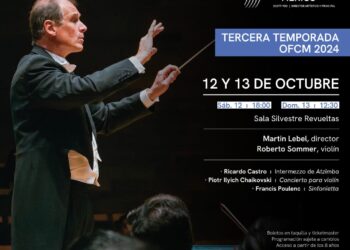 PRESENTA ORQUESTA FILARMÓNICA DE LA CIUDAD DE MÉXICO OBRAS DE CASTRO, CHAIKOWSKI Y POULENC EN SU GALA DEL CICLO DE SOLISTAS