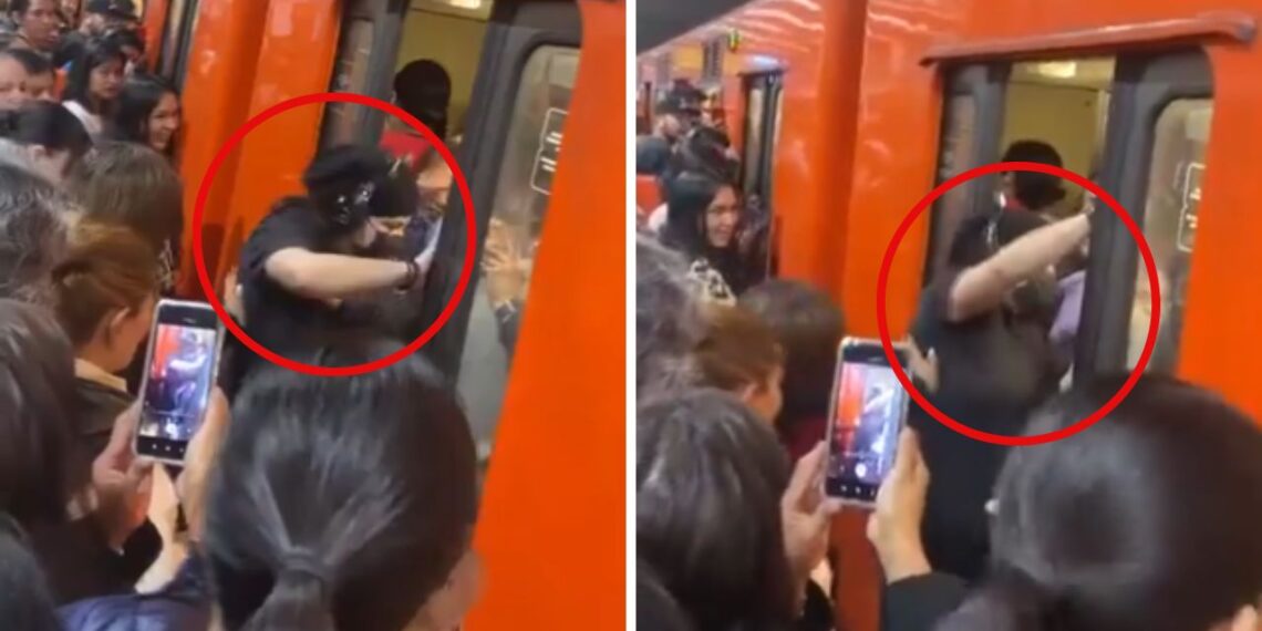Mujeres protagonizan pelea en hora pico en Metro Tacuba