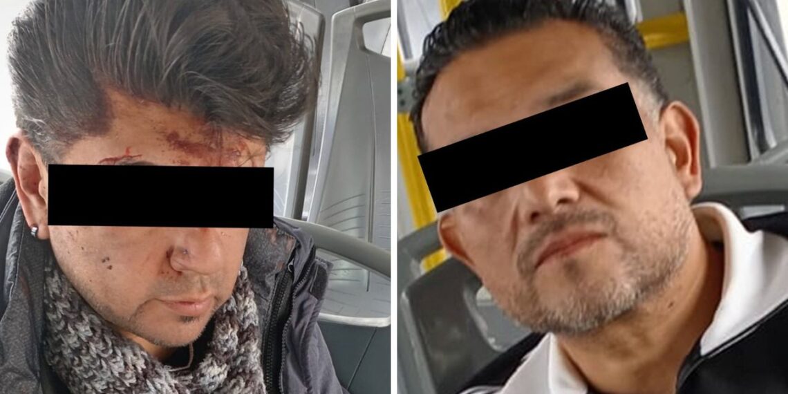 Usuario del Metrobús termina con vidrios en el rostro durante riña