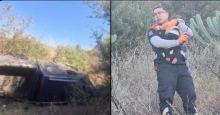 Bebé sobrevive 12 horas en un barranco tras accidente en Guanajuato capital