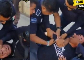 Policías usan fuerza excesiva contra hombre que les pidió trabajar en Puebla