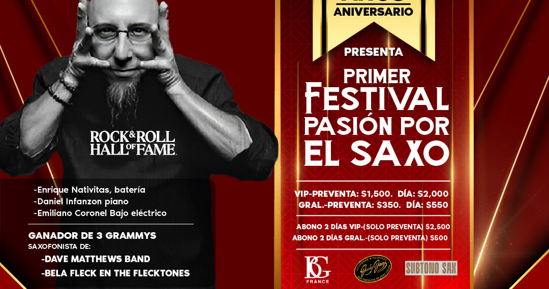 El festival “Pasión por el Saxo” será la celebración de los 10 años de vida de la boutique especializada en saxofones, SZ Music Shop, y para ello se presentarán en concierto Jeff Coffin y Baptiste Herbin
