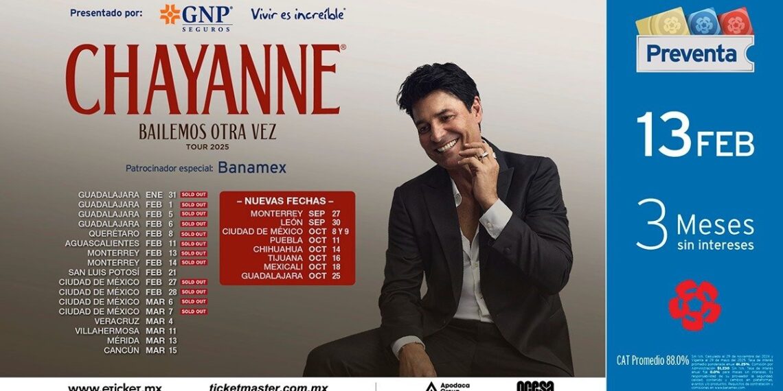 Chayanne abre una segunda etapa de su gira por México