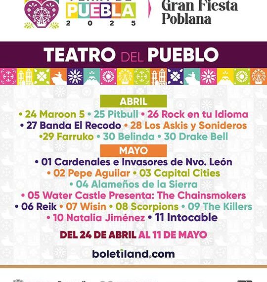 En Feria de Puebla 2025 :Pitbull a Pepe Aguilar, Scorpions… por $50
