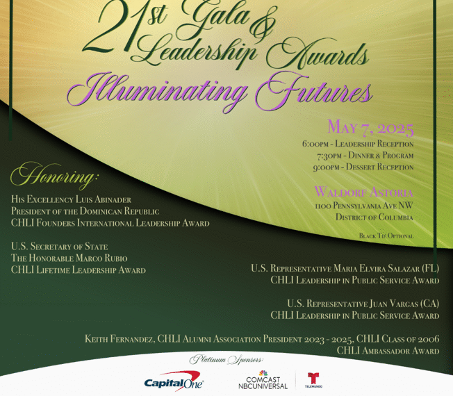 CHLI reconocerá a líderes latinos clave en su Gala Anual y entrega de Premios de Liderazgo 2025