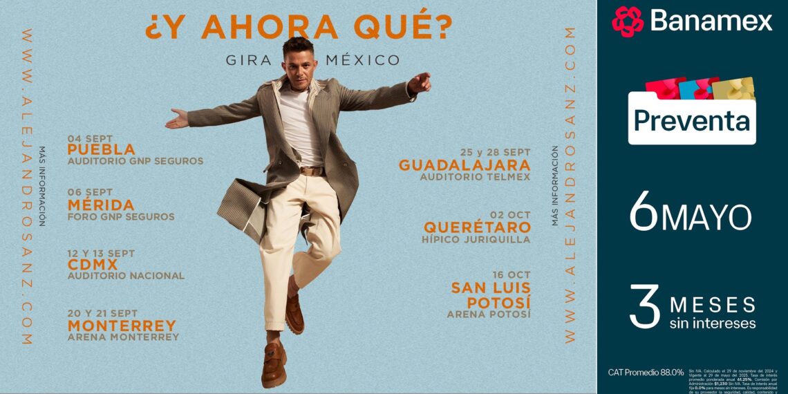 Alejandro Sanz elige a México para presentar su nueva gira