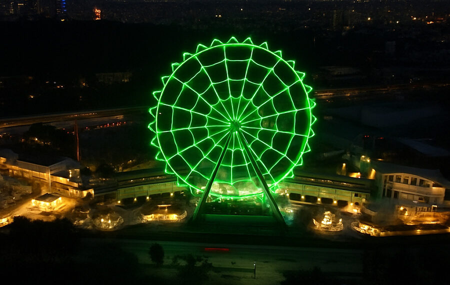 Aztlán Parque Urbano se suma a la celebración del Mundial de Futbol 2026 con iluminación especial en la icónica rueda de la fortuna