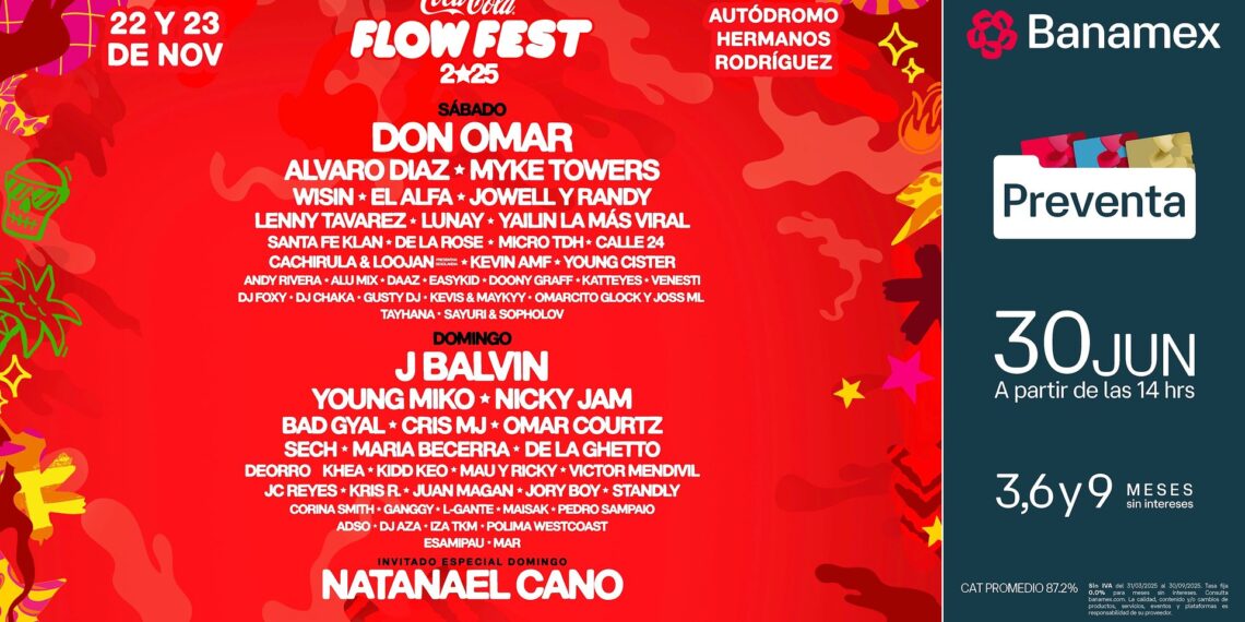 Coca-Cola Flow Fest revela su lineup para la edición 2025