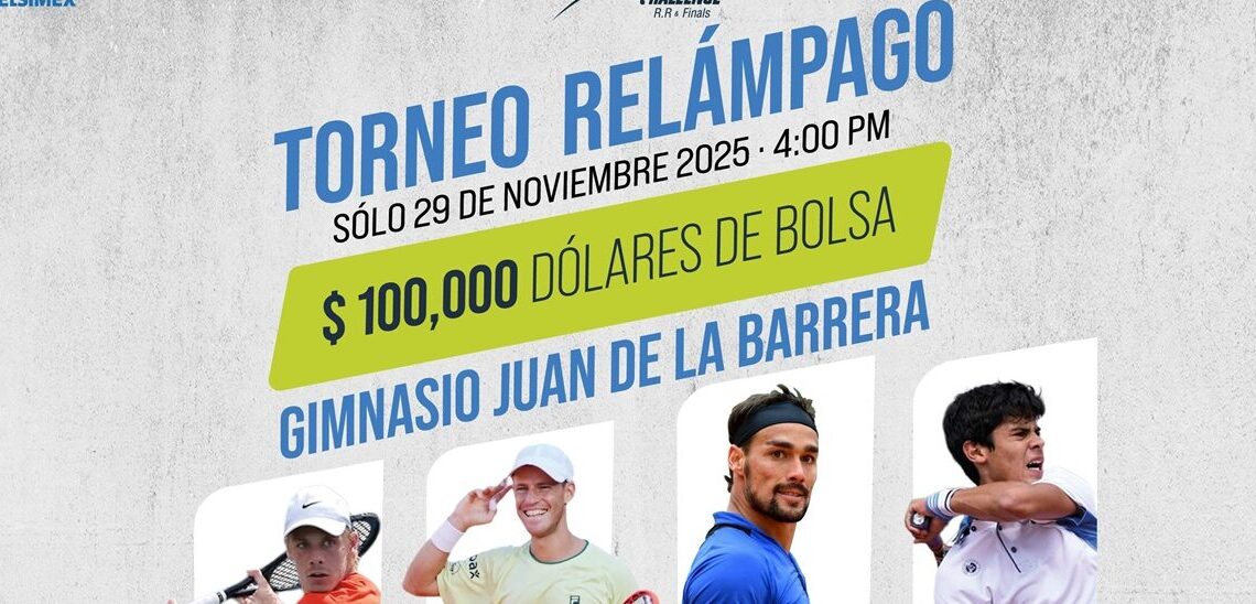 Tenis de clase mundial: el mexicano Rodrigo Pacheco enfrentará a Schwartzman, Fognini y Shapovalov en el “Chaca Chaca Challenge 2025”