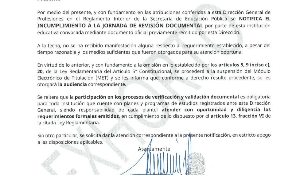 Acoso administrativo y abuso de autoridad en la Dirección General de Profesiones de la SEP, acusan universidades