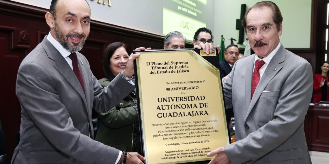 Supremo Tribunal de Justicia de Jalisco reconoce 90 años de legado de la UAG